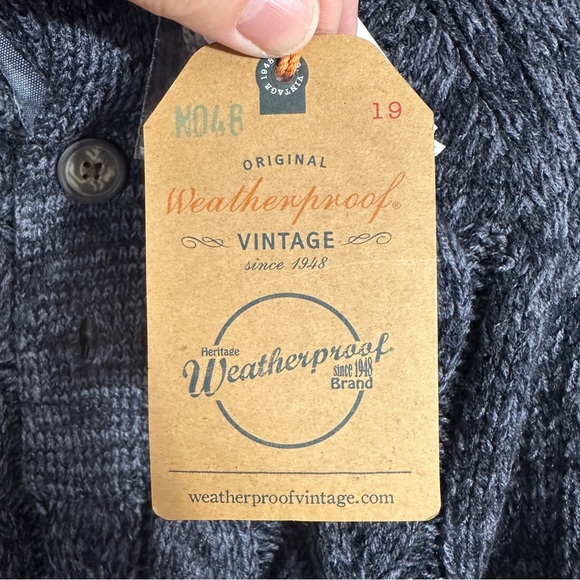 Weatherproof Vintage sweater, XL, NEW. Mock neck, chunky cable knit, fisherman - Picture 7 of 14